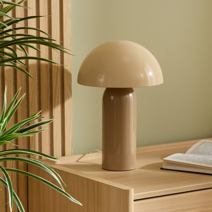 Lampe champignon Lito H. 37 cm beige bicolore