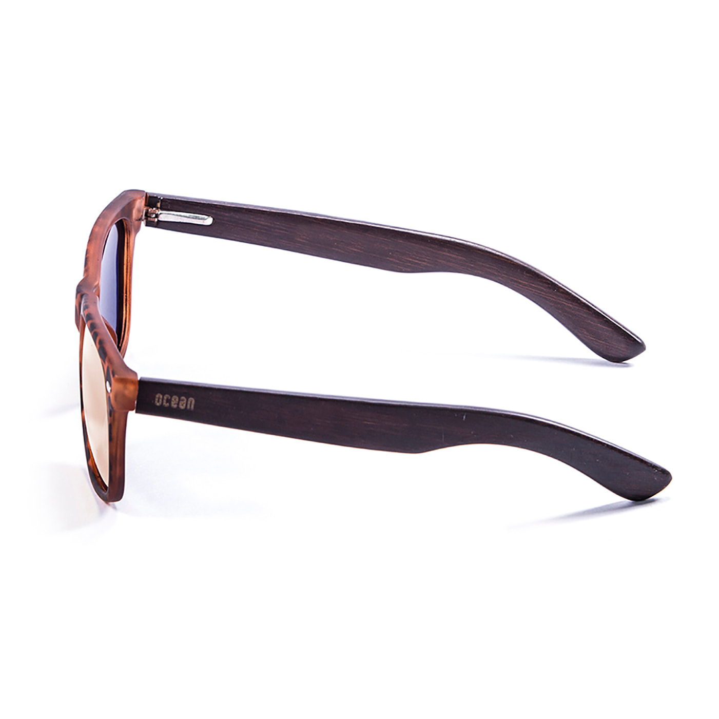 Gafas de sol OCEAN BEACH WOOD - Patilla marrón bambú con montura carey y / Marrón