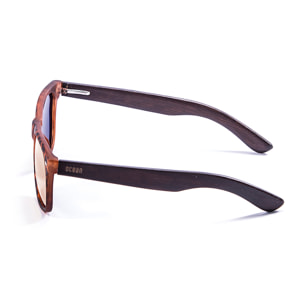 Gafas de sol OCEAN BEACH WOOD - Patilla marrón bambú con montura carey y / Marrón