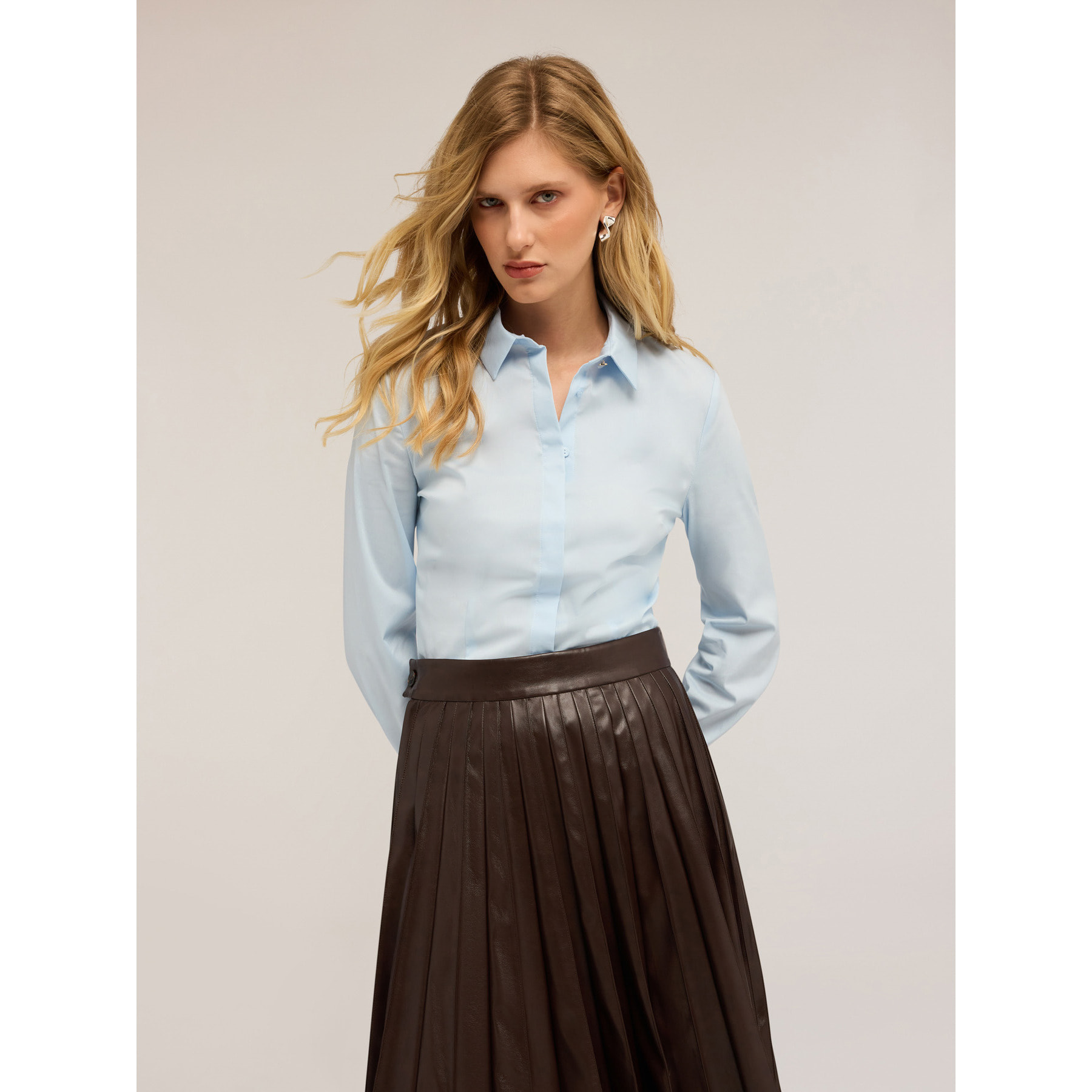 Motivi - Camicia in popeline - Azzurro