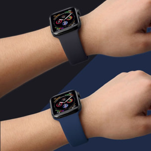 Bracelet IBROZ Apple Watch SoftTouch 40/41mm noir+bleu