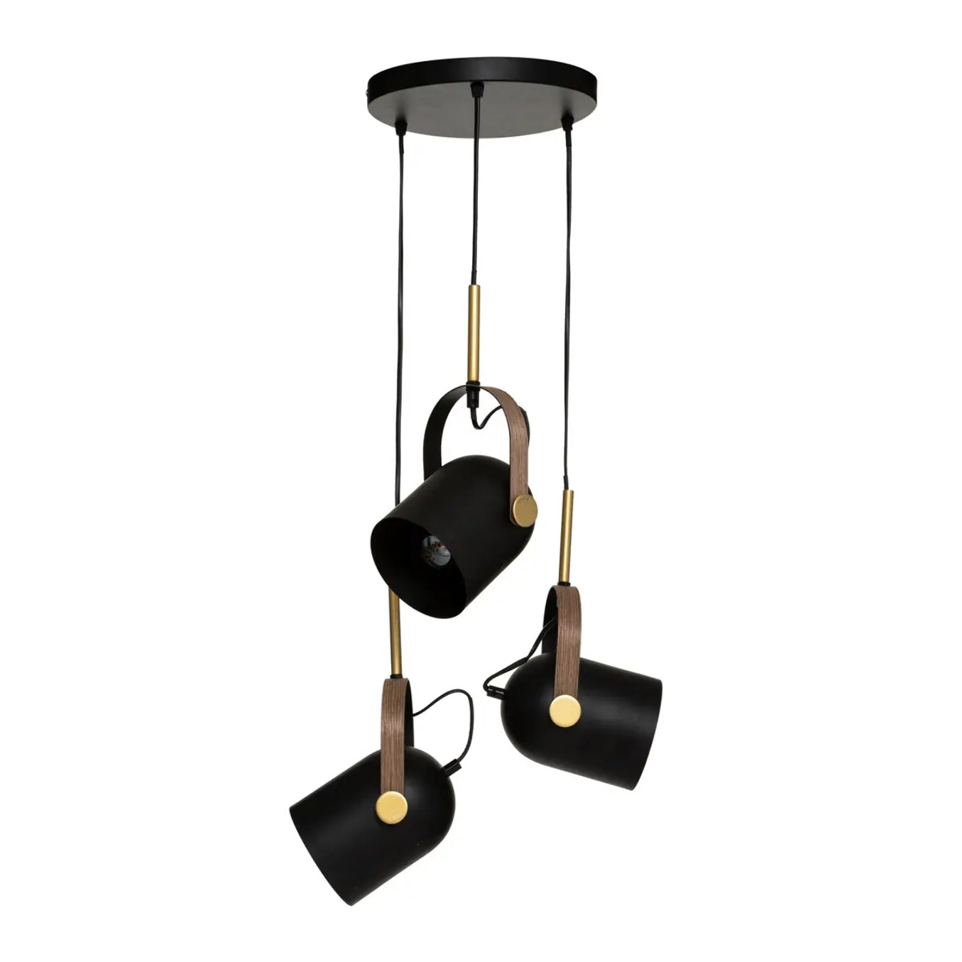 Suspension "Bil" - métal - noir & doré H83 cm