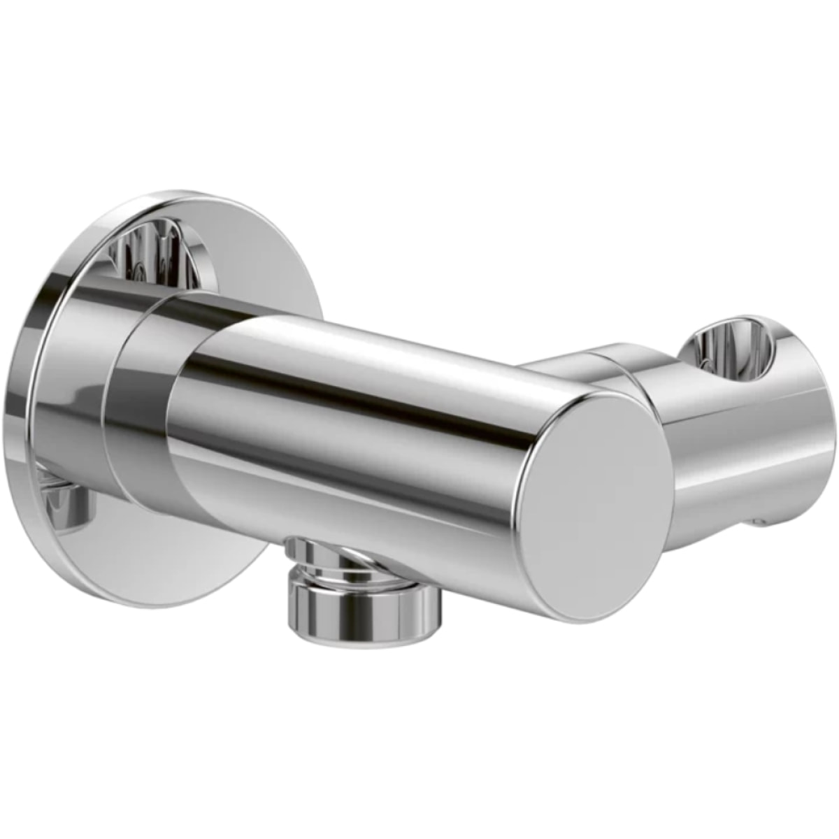 Support mural pour douchette avec raccordement Universal rond Chrome