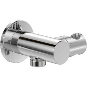 Support mural pour douchette avec raccordement Universal rond Chrome