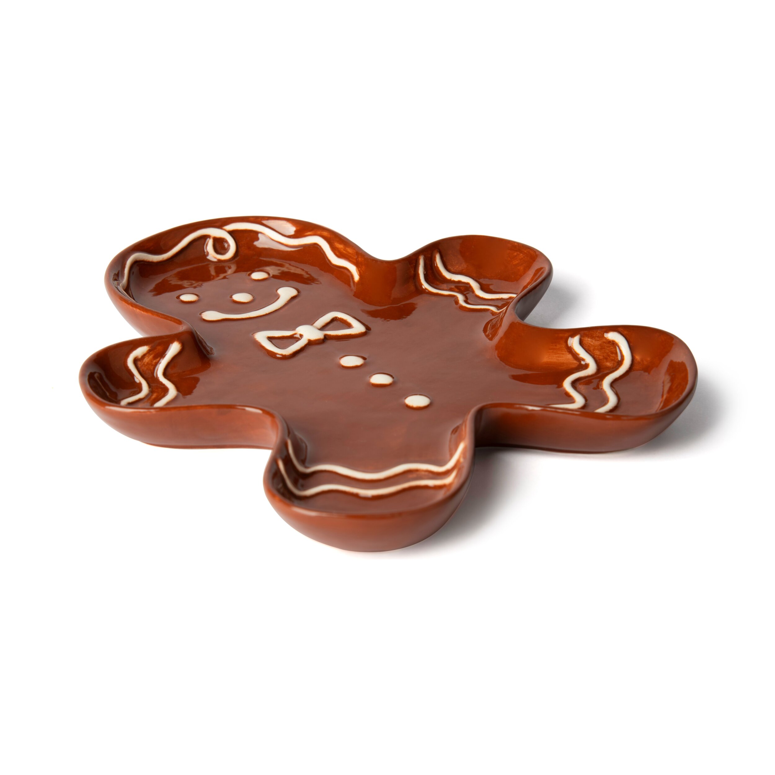 Assiette bonhomme en pain d’épices Excelsa – Wonderful Ginger, céramique marron