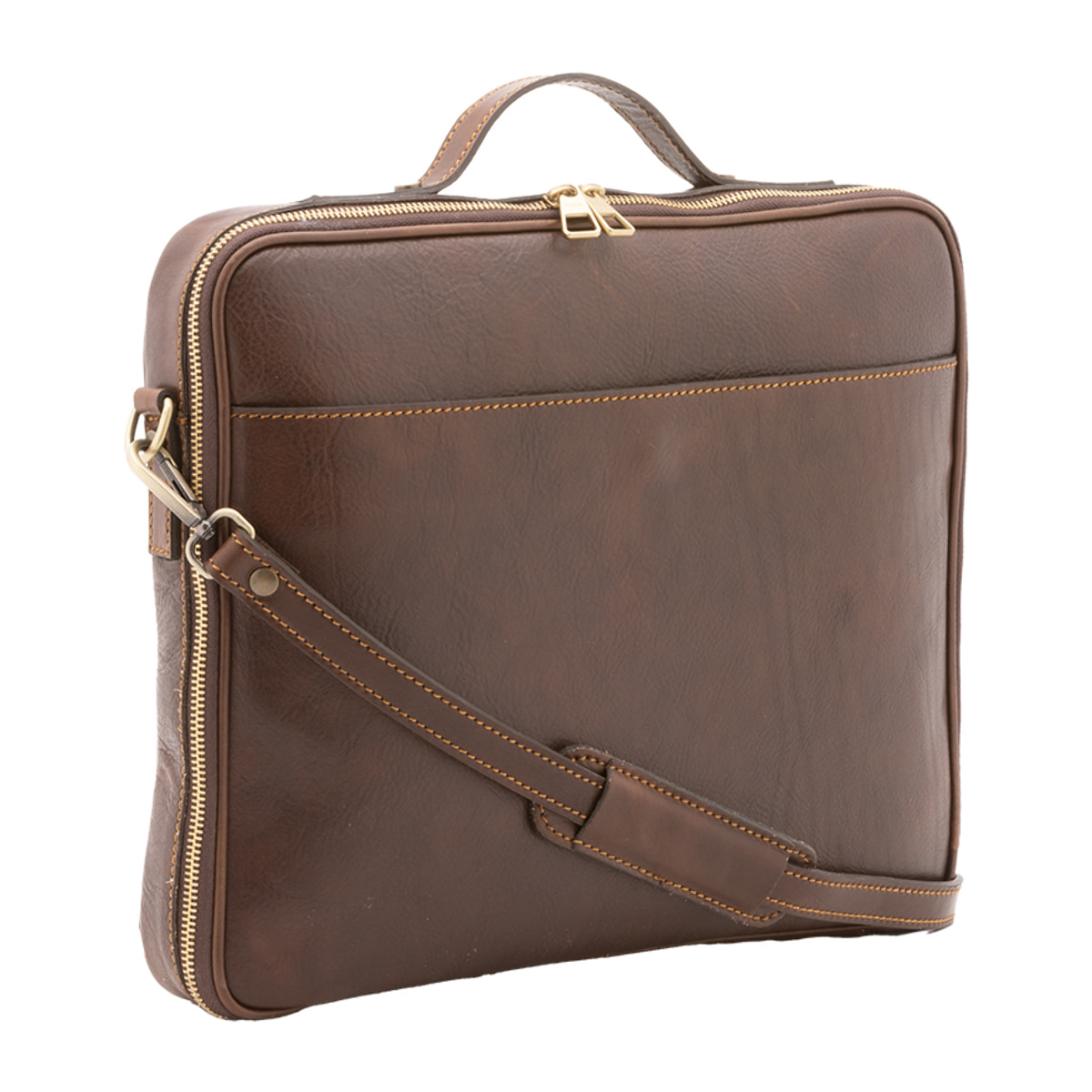 Borsa a mano  unisex In Vera pelle Made in Italy 38x32x6 cm