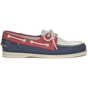 Docksides Sebago Uomo Blue PORTLAND CANVAS SPINNAKER