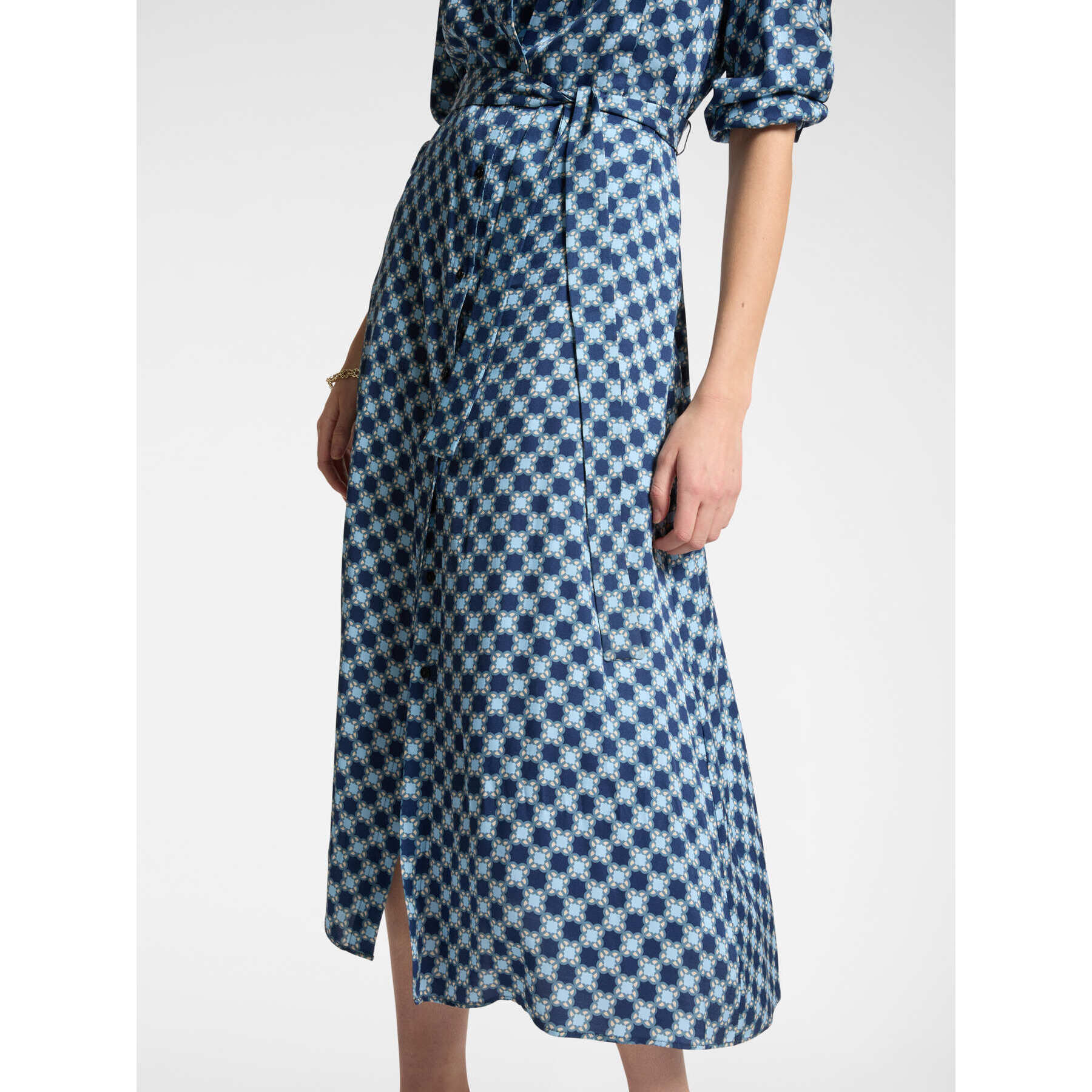 Elena Mirò - Abito chemisier Monogram - Blu