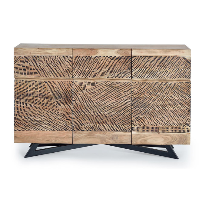 Aparador de Madera de Acacia Estilo Rústico Moderno