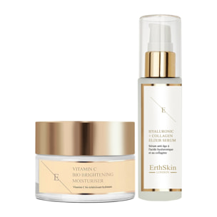 Hidratante iluminador con vitamina C Bio Brightening Moisturizer 50 ml + Sérum de colágeno y ácido hialurónico - 60 ml