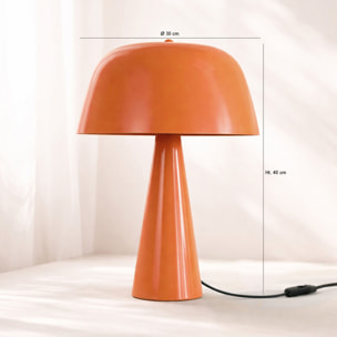 Lampe en métal orange KALYSTA