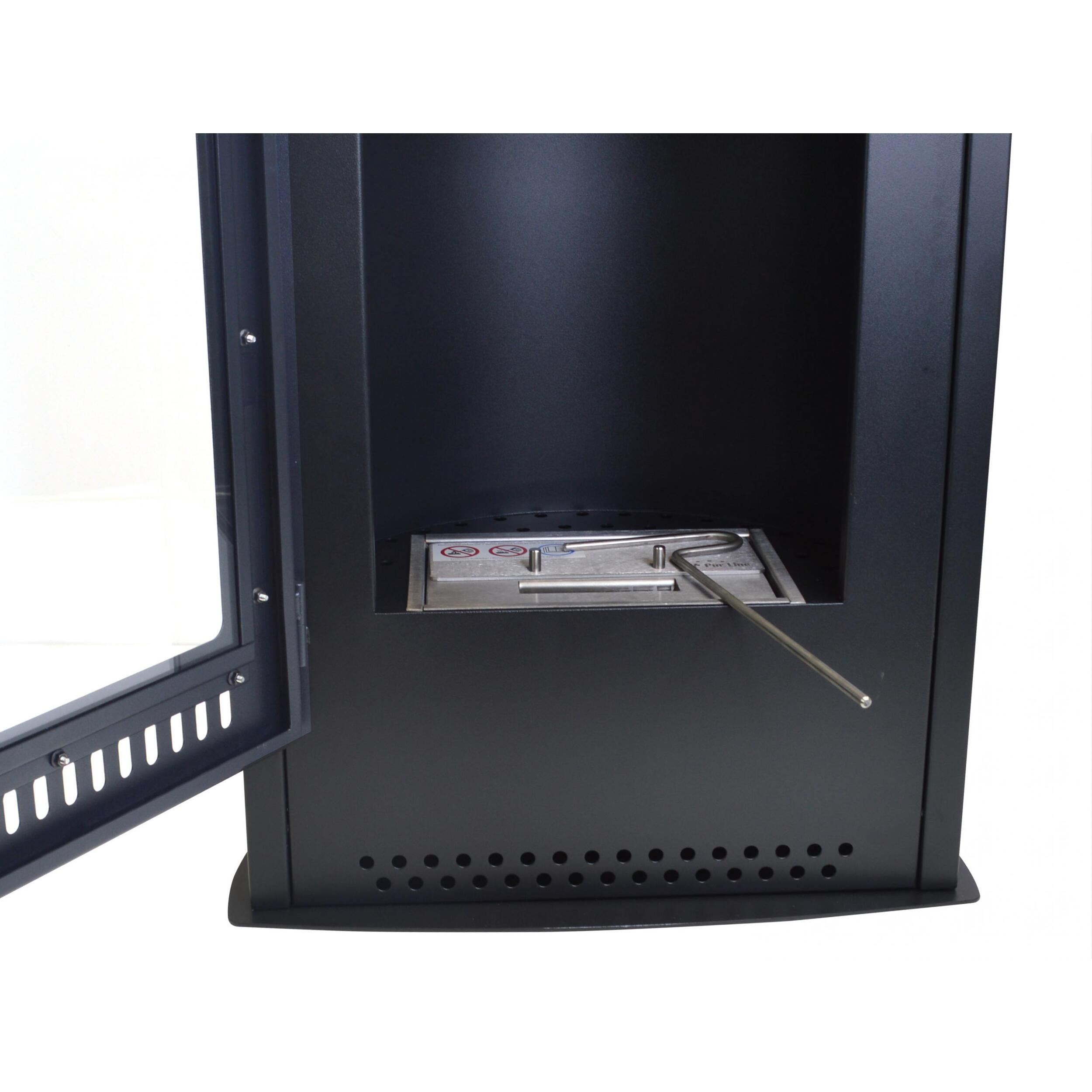 Poêle à l'éthanol en acier noir