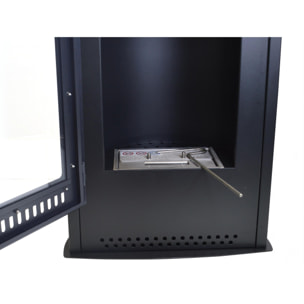 Poêle à l'éthanol en acier noir