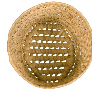 Panier de rangement rond feuilles de palmier - Naturel