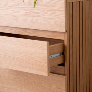 Commode Haiku -tableau en tôle naturelle-couleur chêne naturel 120 x 85 x 40 cm