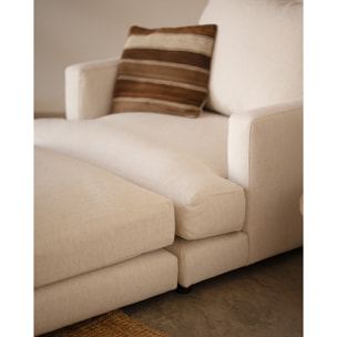 Fauteuil ton blanc cassé de 105x106cm Hauteur: 99 Longueur: 105 Largeur: 106
