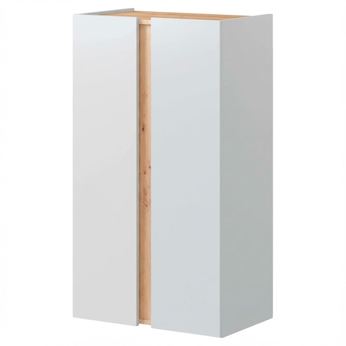 Scarpiera A 2 Ante Con 6 Ripiani Regolabili Mobile Portascarpe Moderno Per Ingresso Zona Giorno Corridoio 102 x 56.5 x 35 cm Colore Bianco e Rovere