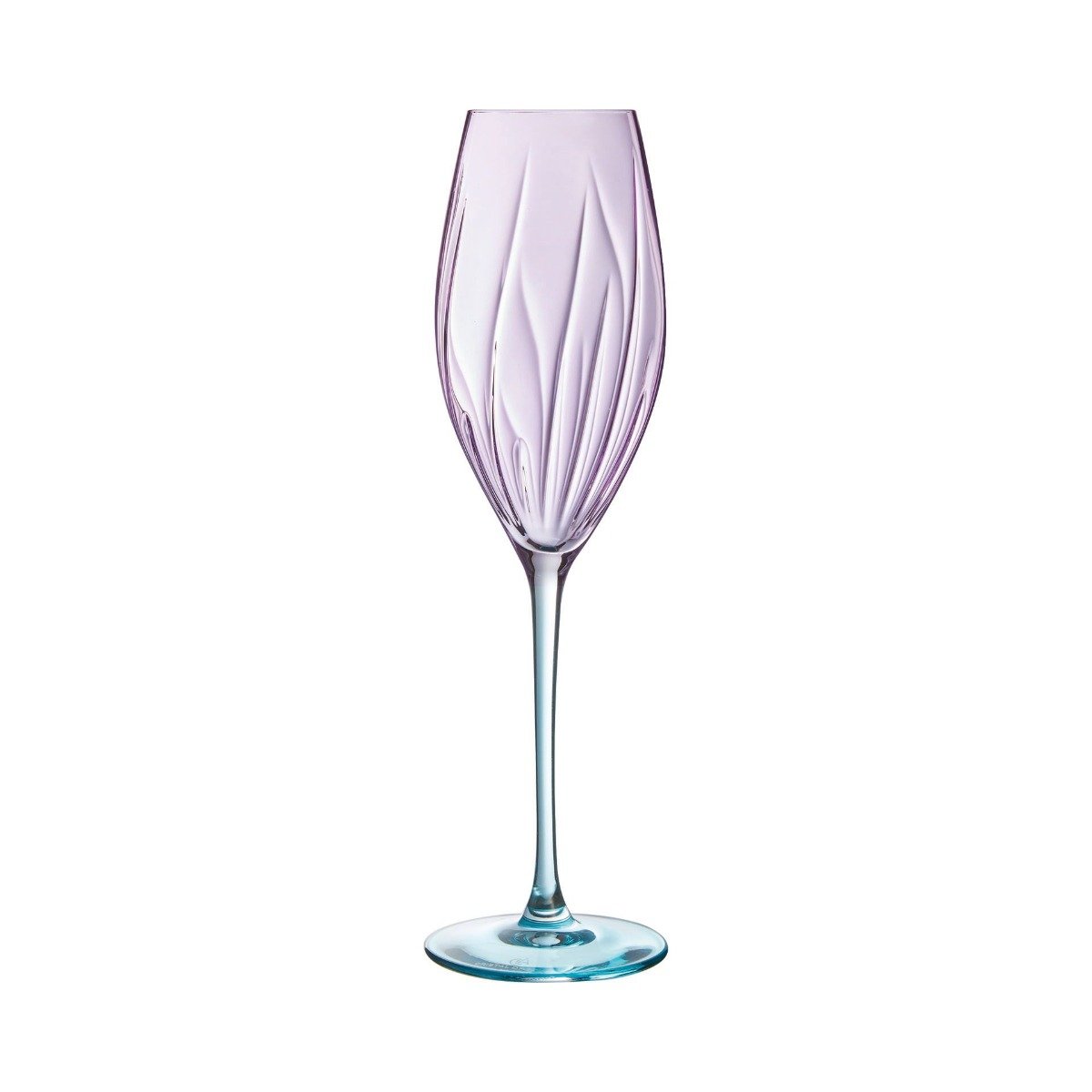 4 copas de champán de colores 21 cl Swirly Spring - Cristal d'Arques