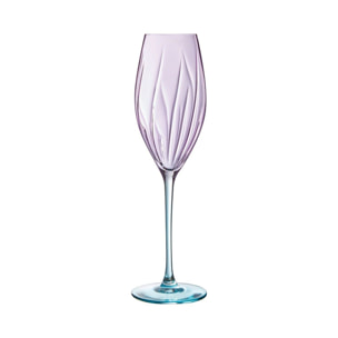 4 copas de champán de colores 21 cl Swirly Spring - Cristal d'Arques