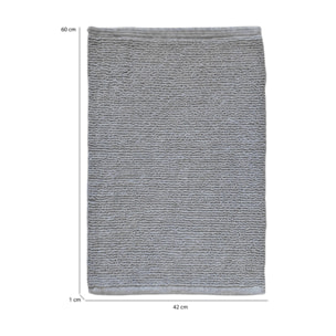 Tapis de salle de bain rectangulaire 40 x 60 cm en coton - 6 coloris - WILLOW