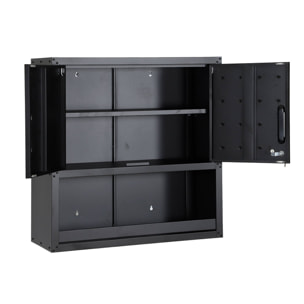 Meuble haut de rangement pour garage avec étagère