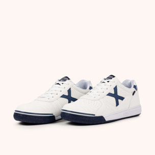 MUNICH G-3 456 Zapatillas de Fútbol Sala Profesionales Blanco y Marino