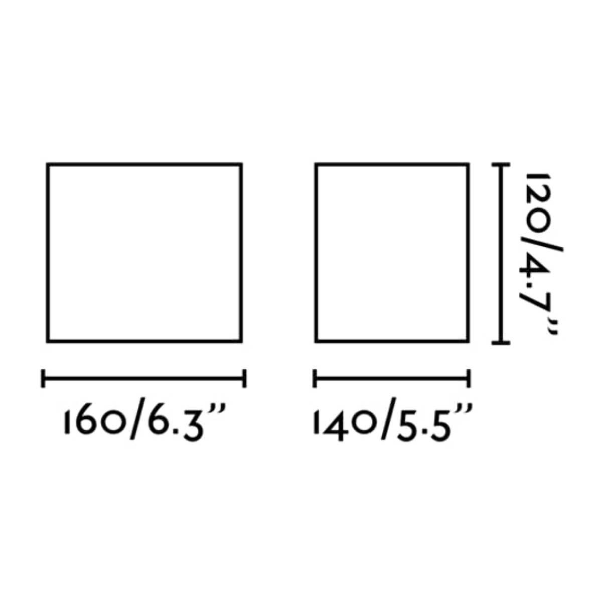 GROT 160 Lampada paletti muro grigio 2700K