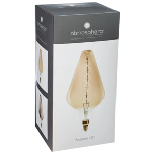 Ampoule LED "Pyramide" ambrée - filament torsadé E27