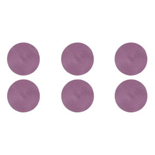 Set de 6 sets de table ronds Excelsa – Round, Polypropylène Violet