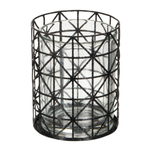 J-Line photophore Motifs Paillettes - métal - noir