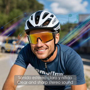 Gafas deportivas inteligentes QY PRO 1. Asistente de voz inteligente, traducción en tiempo real de más de 100 idiomas, control de música/llamadas y lentes UV400.