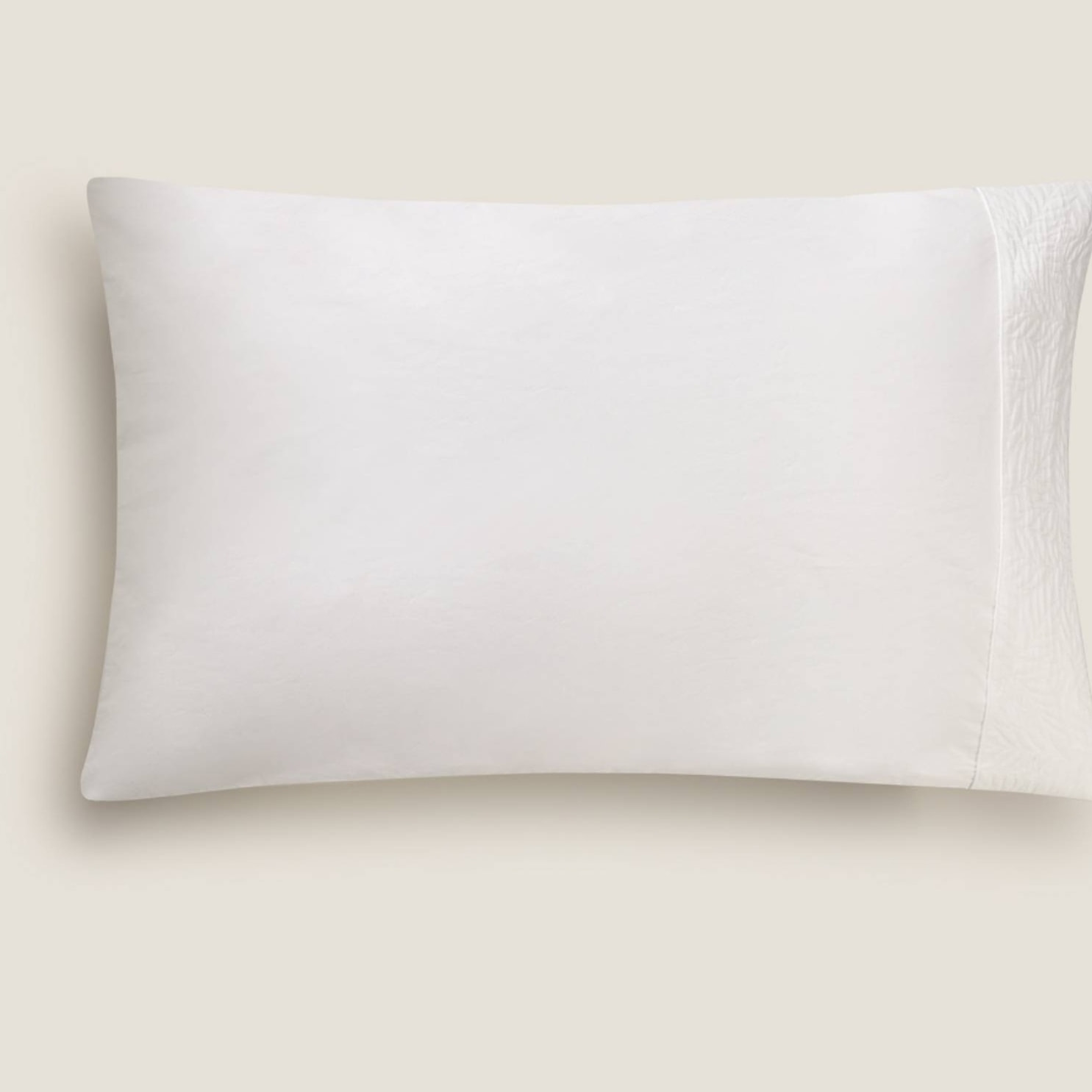 Funda de almohada algodón 180 hilos jacquard Rexi color blanco 100% Algodón