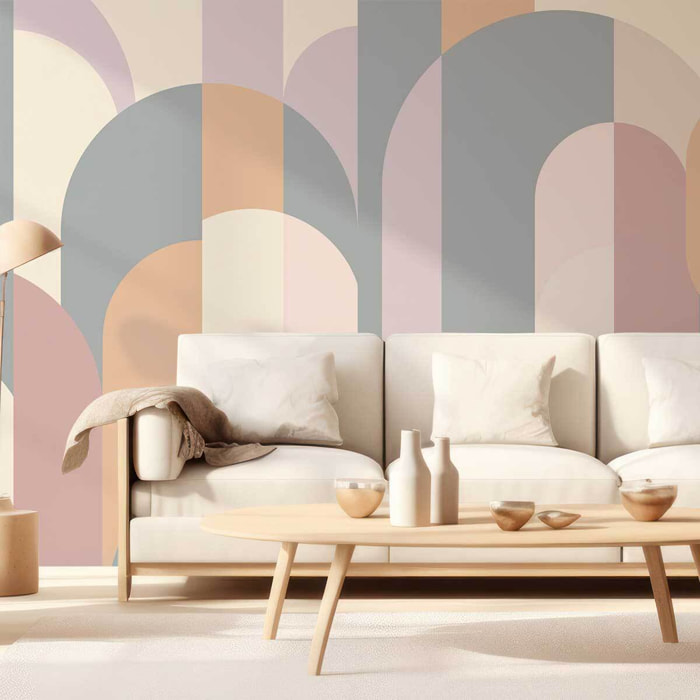 Papier peint panoramique Arcade pastel  Intissé