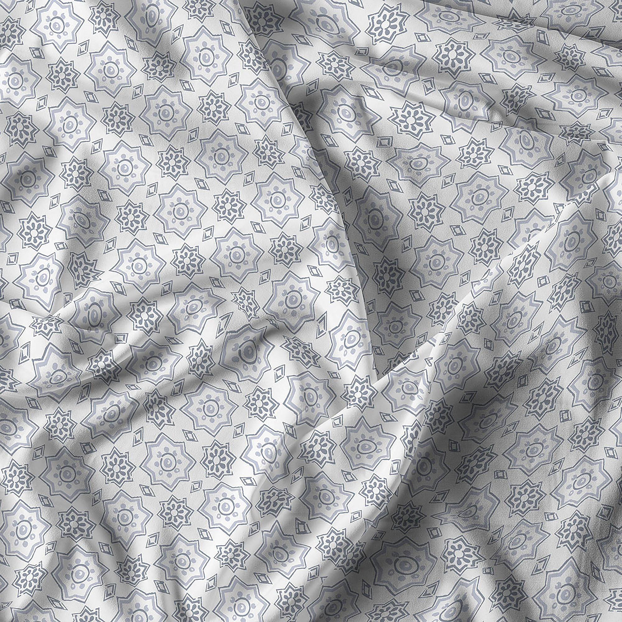 PARURE COPRIPIUMINO ATHENA, 100% Cotone, Made in Italy - DORA GRIGIO