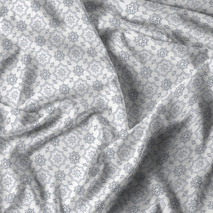 PARURE COPRIPIUMINO ATHENA, 100% Cotone, Made in Italy - DORA GRIGIO