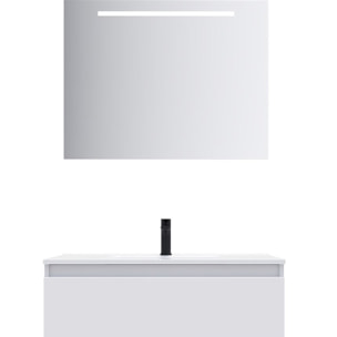 Ensemble double vasque 1 tiroir + miroir - HUDSON