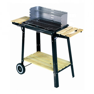 Barbecue mobile au charbon de bois 48 x 28 cm TABARANO