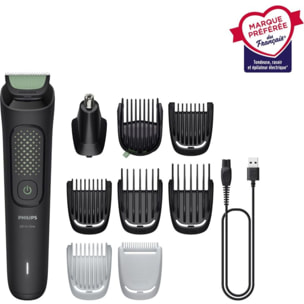 Tondeuse multi usages PHILIPS MG3945/15 Series 3000, 10 hauteurs de coupe, précision 1 mm, autonomie 90 mn