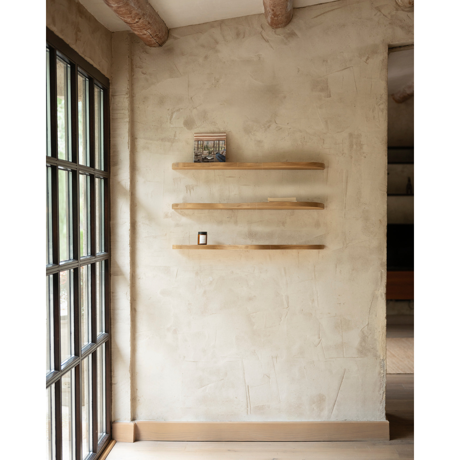 Pack 3 estanterías de madera maciza de álamo de 100cm Alto: 3.2 Largo: 100 Ancho: 25