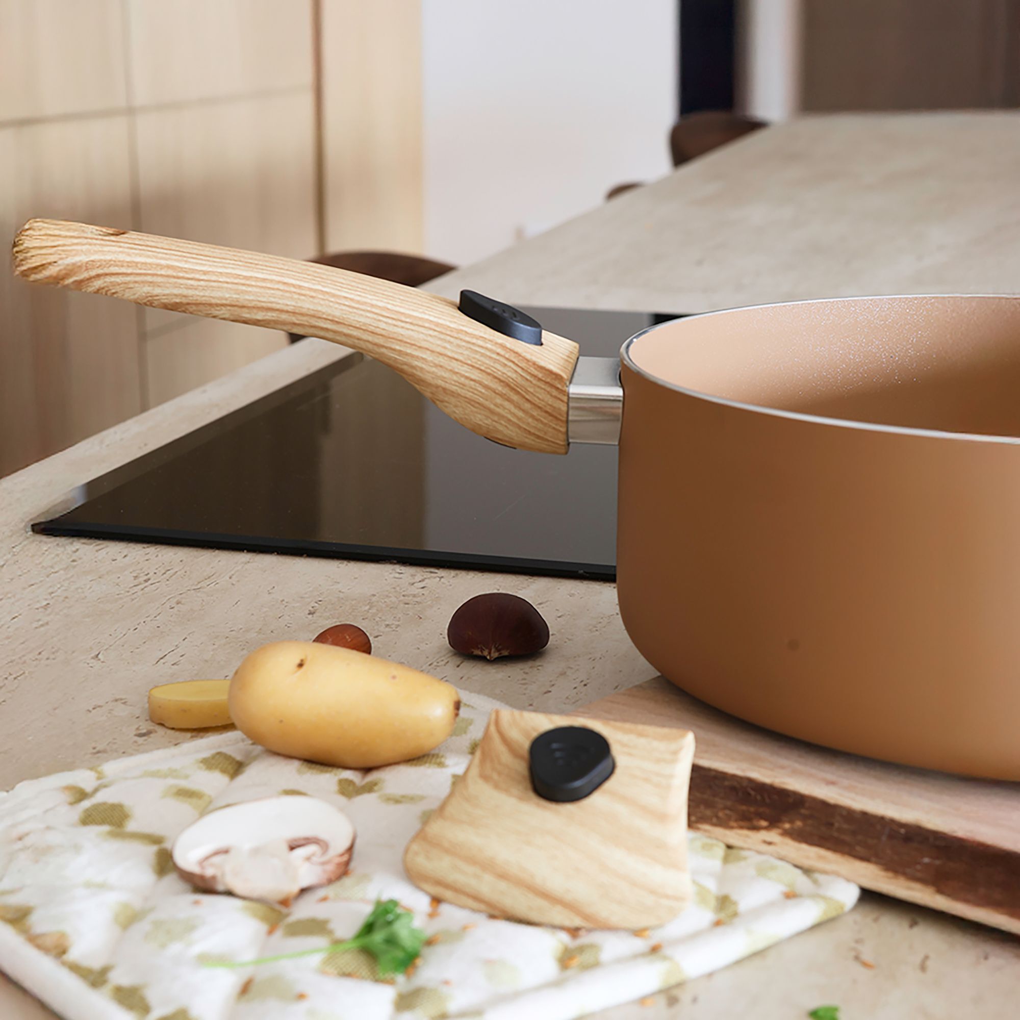 Poêle multifonction en revêtement céramique - tous feux COLORAMA