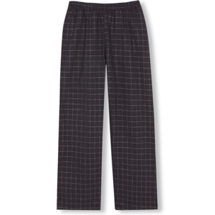 Pantalón de pijama de mujer con bolsillos y estampado de cuadros