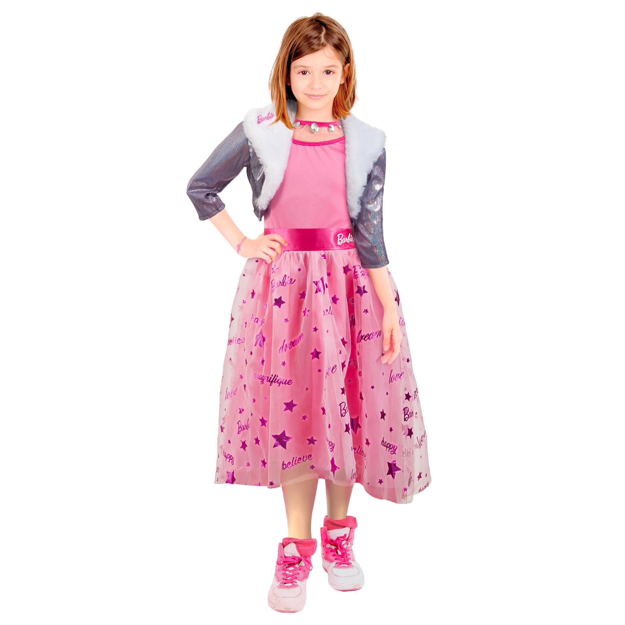 Barbie Diva Principessa Costume Completo Con Accessori Bambina