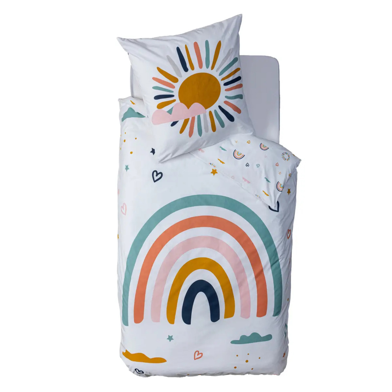 Parure de lit "Arc-en-ciel" en coton 140x200cm