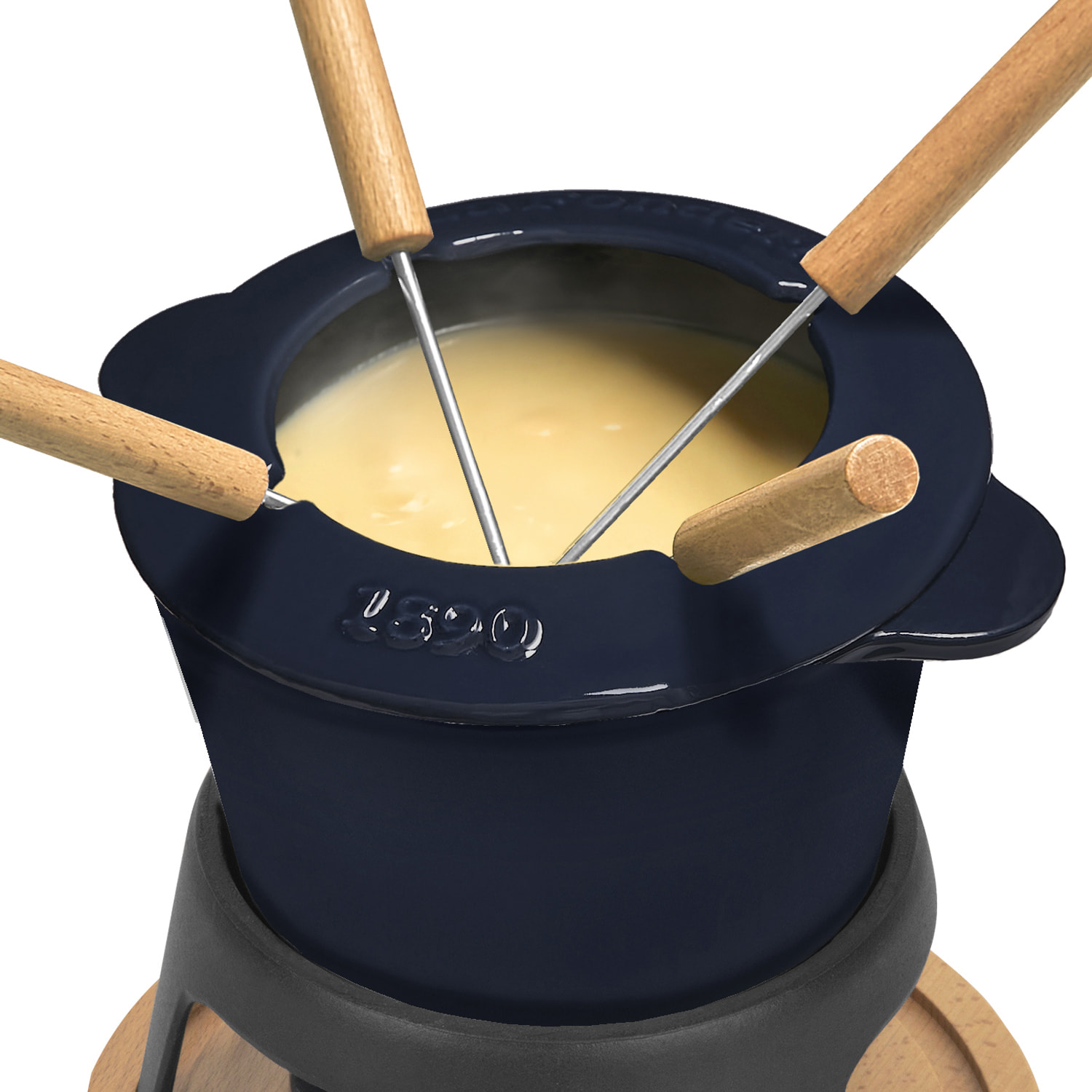 Fondue de hierro fundido para 4 personas MONT D'ARBOIS La Fonderie 1890 (tapa antisalpicaduras- 1,2 L)
