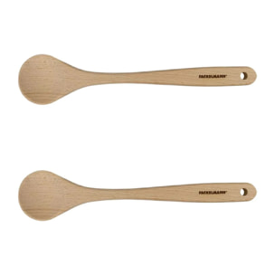 Ensemble de 2 Cuillères de cuisine en bois FSC Fackelmann Eco Friendly