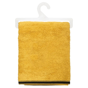 Drap de bain "Joia" coton jaune moutarde 100x150cm