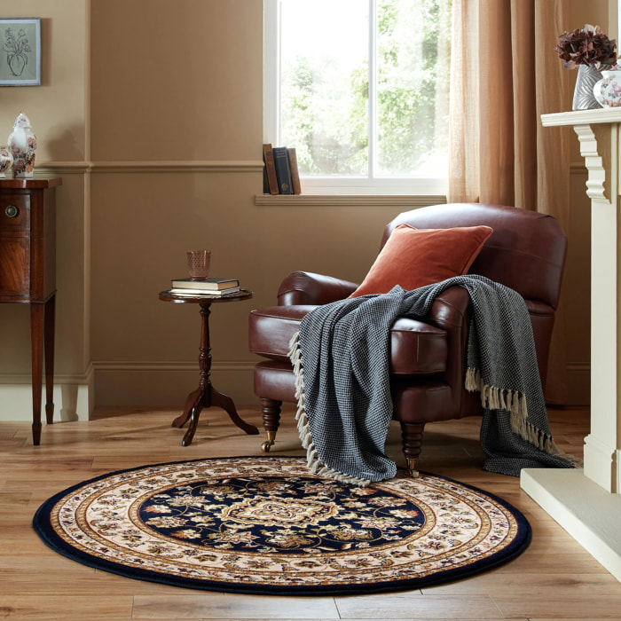 Tapis rond SHERBORNE Bleu