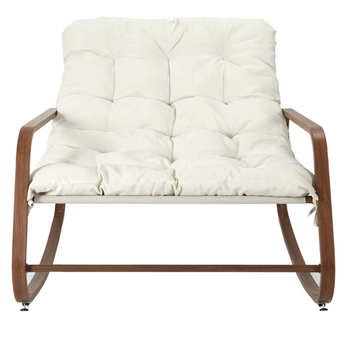 Fauteuil A Bascule Miami Imitation Bois