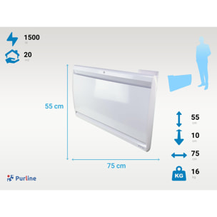 Emisor térmico bajo consumo con control WIFI MICAIRON A1500 PURLINE 1500 W