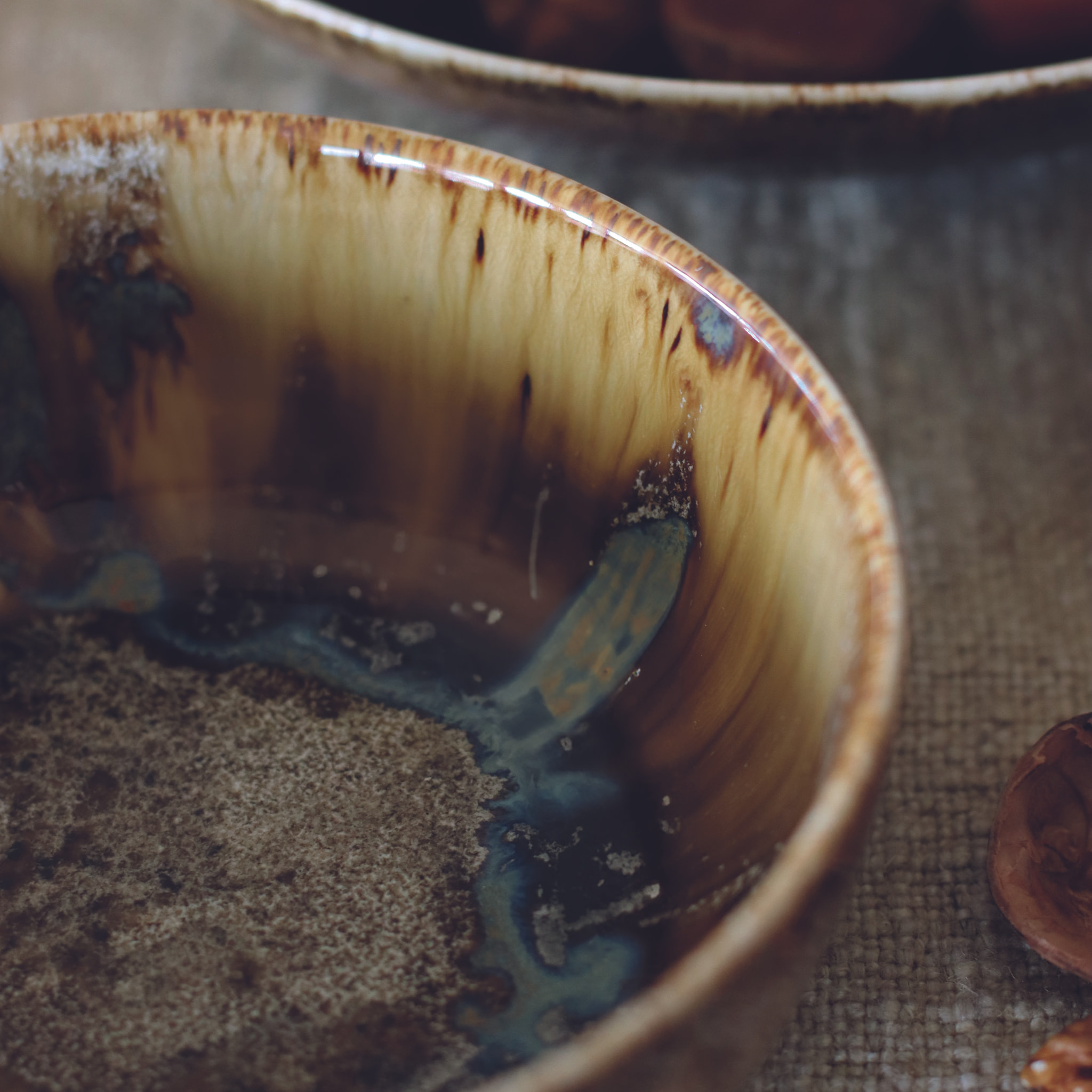 Lot de 6 coupelles en porcelaine marron 16cm VOLCANO